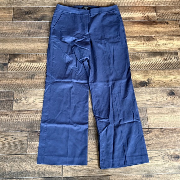 Talbots Pants - Talbots Heritage Navy Blue 100% Cotton Straight Leg Dress Pants Womens 12